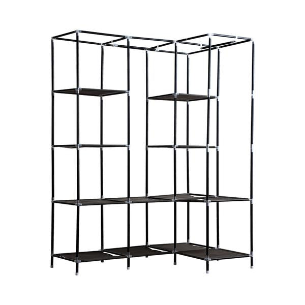bedroom Portable Clothes Closet Wardrobe Black