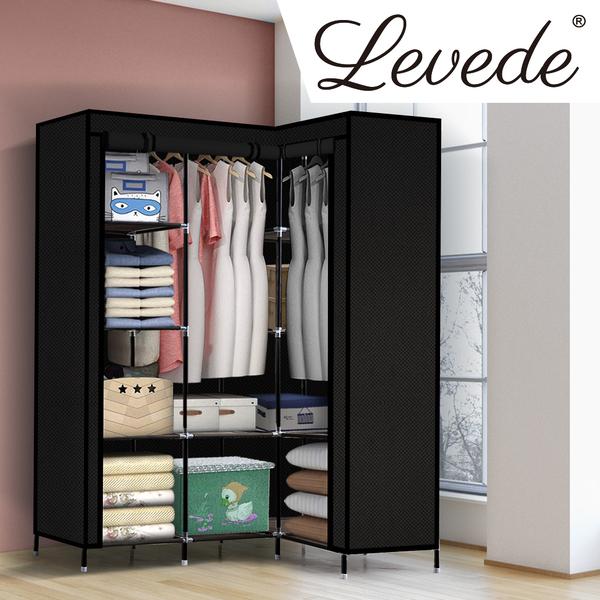 bedroom Portable Clothes Closet Wardrobe Black