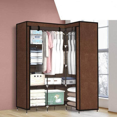 bedroom Portable Clothes Closet Wardrobe Coffee