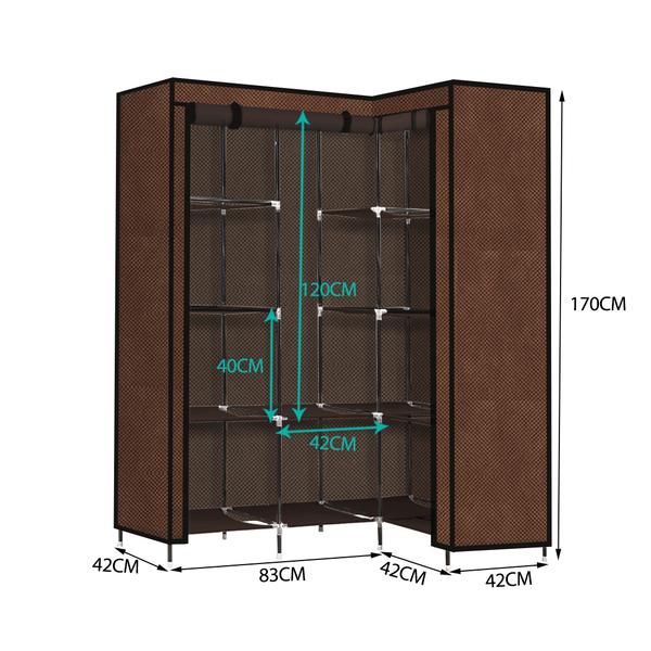 bedroom Portable Clothes Closet Wardrobe Coffee