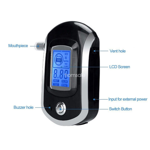 Portable Digital Breathalyser Personal Breath Tester