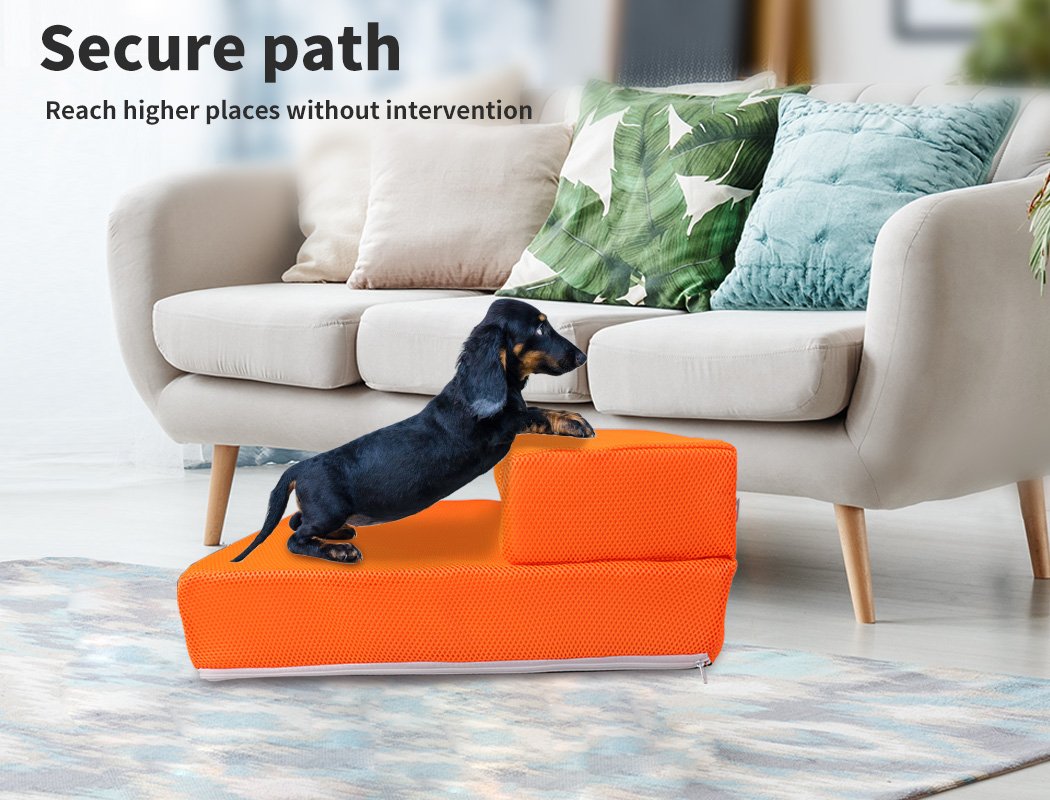 pet products Portable Foldable Pet Stairs Orange