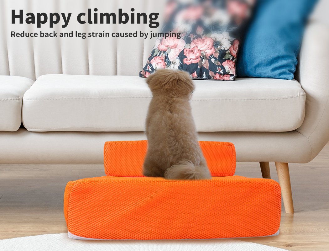pet products Portable Foldable Pet Stairs Orange