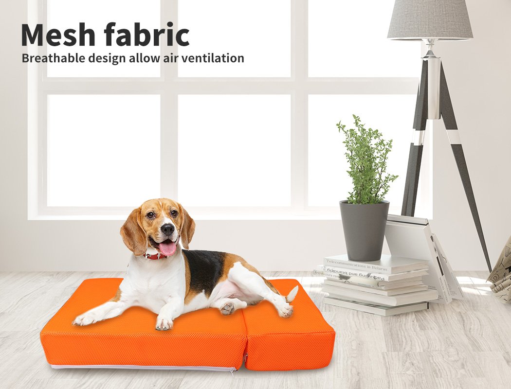 pet products Portable Foldable Pet Stairs Orange