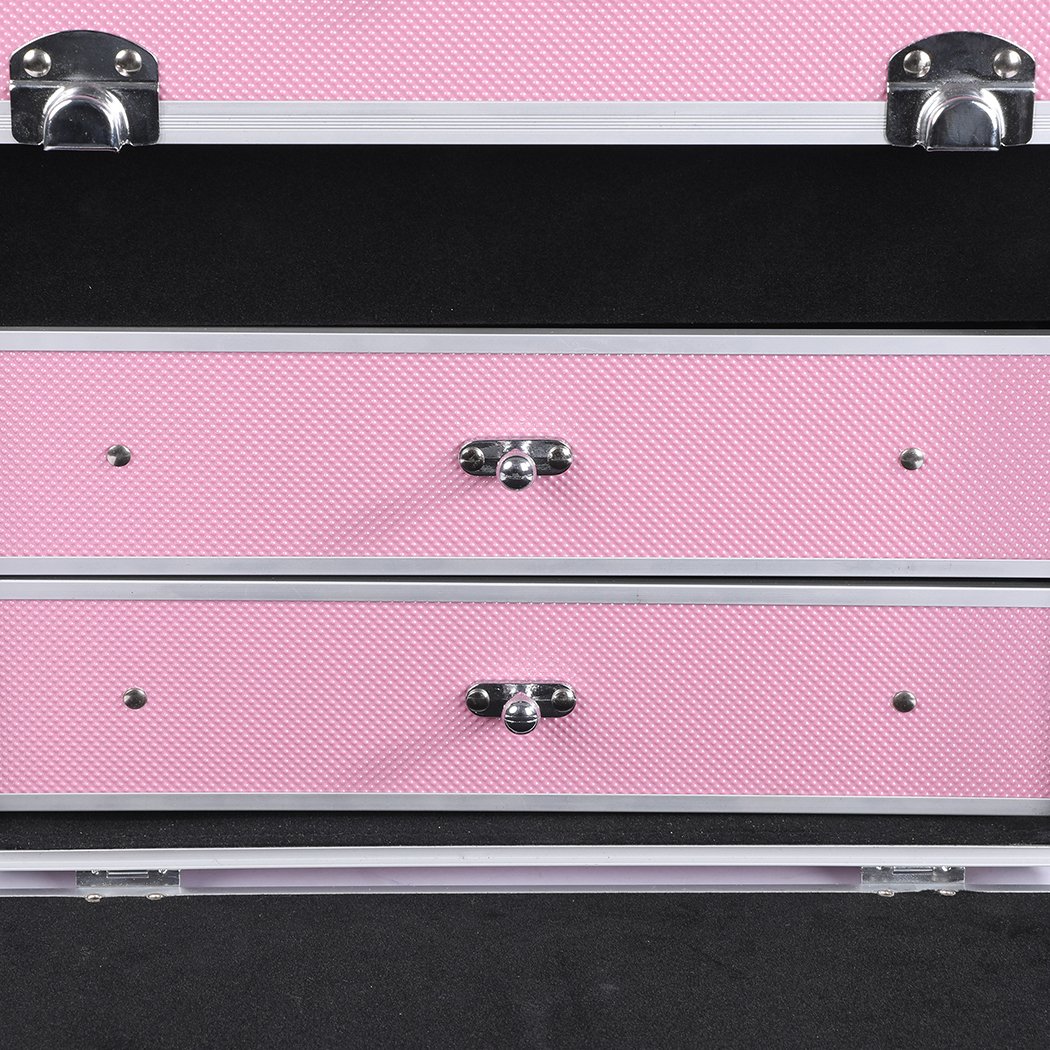 Makeup Storage Organizer Portable Makeup Case Cosmetic Organiser box pink