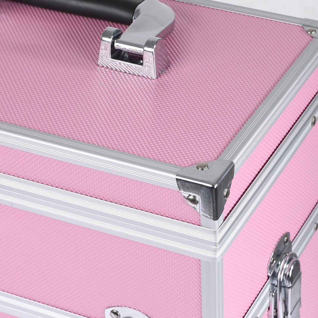 Makeup Storage Organizer Portable Makeup Case Cosmetic Organiser box pink