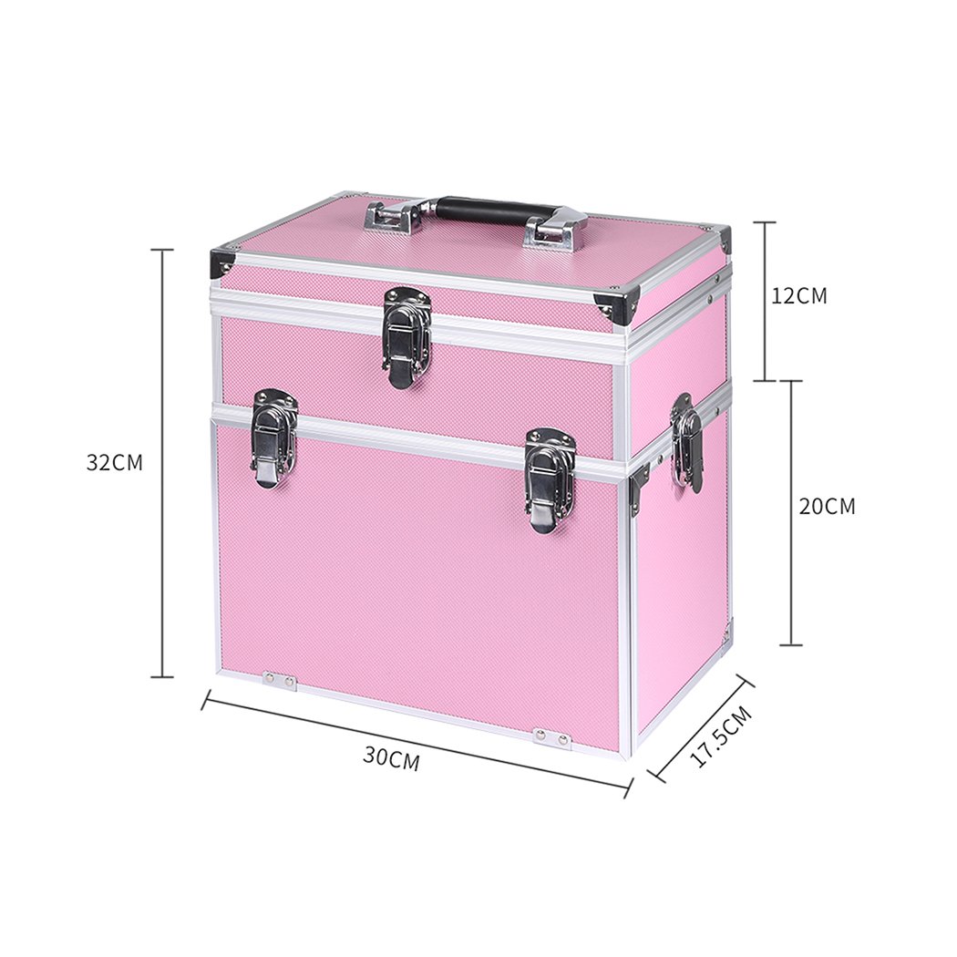 Makeup Storage Organizer Portable Makeup Case Cosmetic Organiser box pink