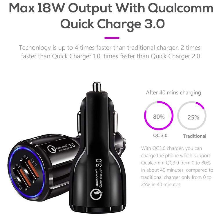 electronics Portable Smart Dual USB Mobile Car Charger Adapter