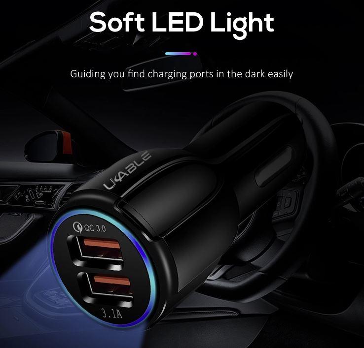 electronics Portable Smart Dual USB Mobile Car Charger Adapter