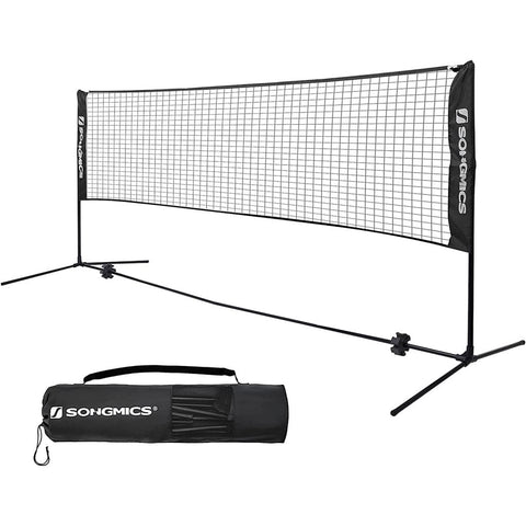 Portable Tennis Badminton Net Black