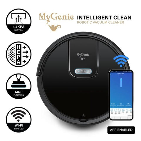 Powerful Gmax Wi-Fi Robotic Vacuum Cleaner - Black