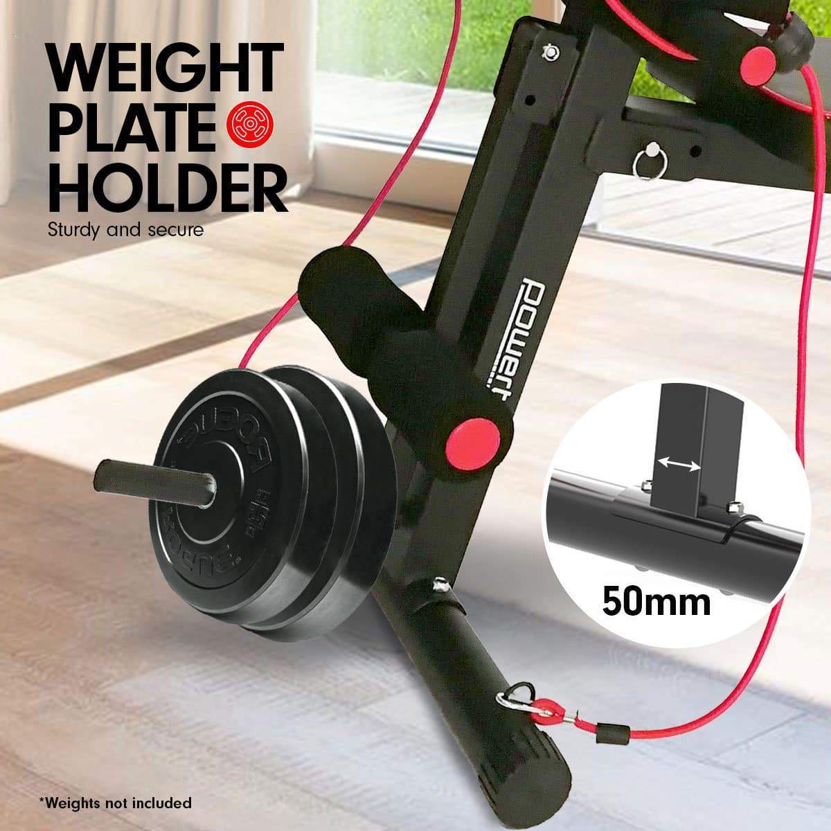 PowerTrain Adjustable Incline Decline Flat Home Gym Bench - 208