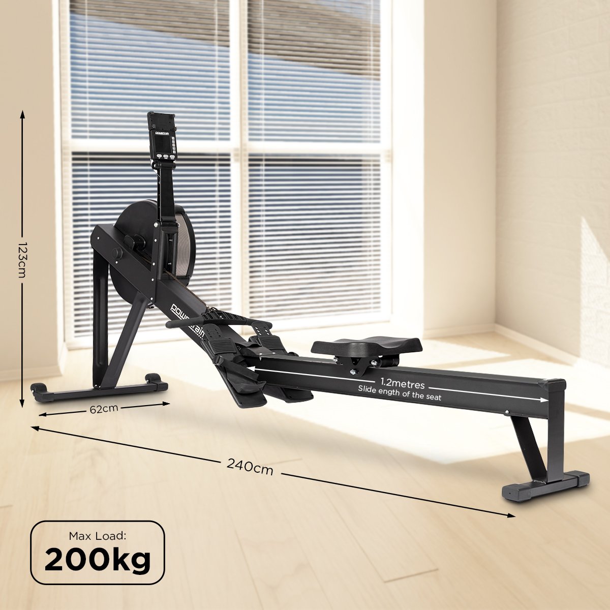 Powertrain Air Rowing Machine Resistance Rower