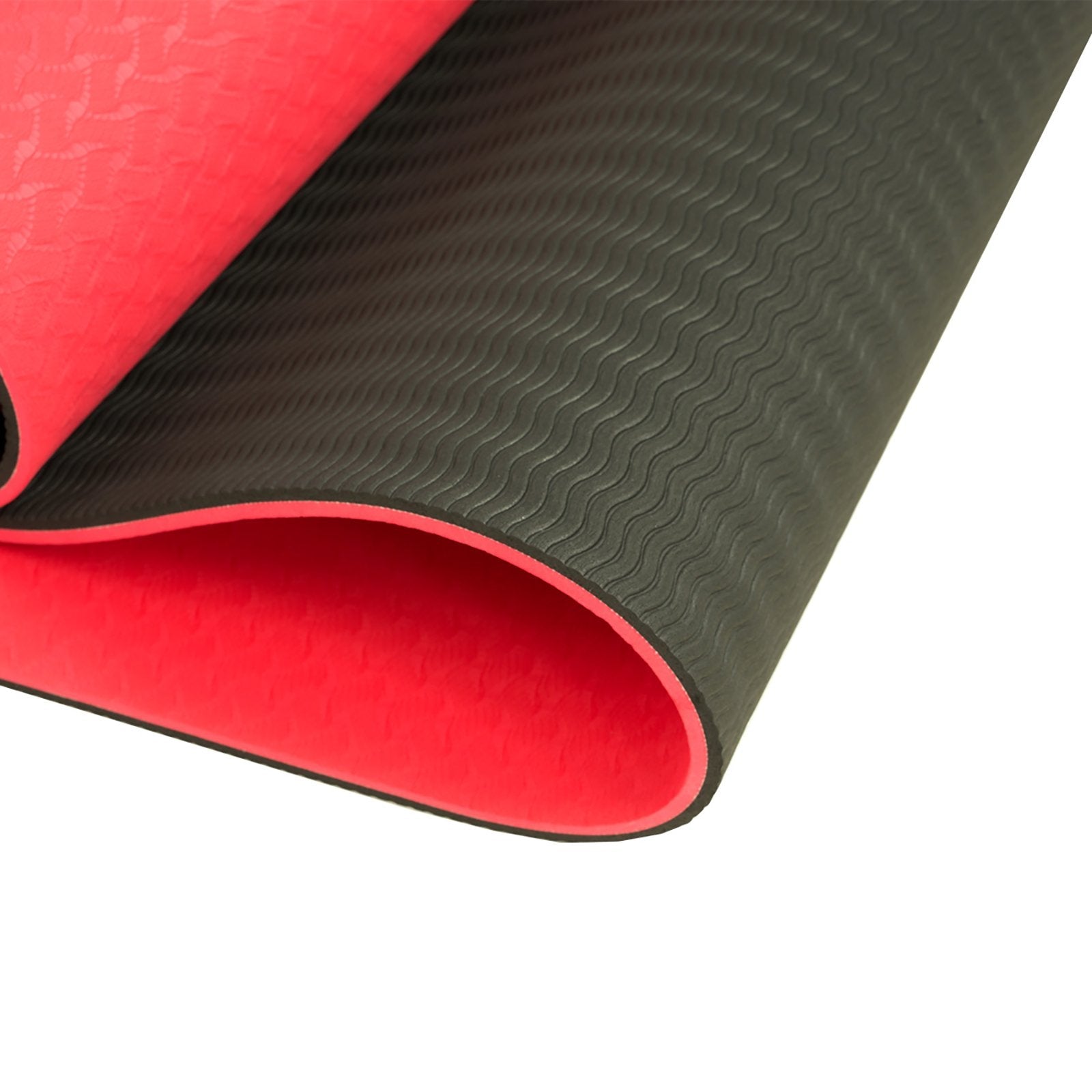 Powertrain Eco-Friendly TPE Pilates Exercise Yoga Mat 8mm - Red