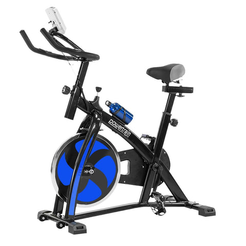 Powertrain Flywheel Exercise Spin Bike Home Gym Cardio - Blue