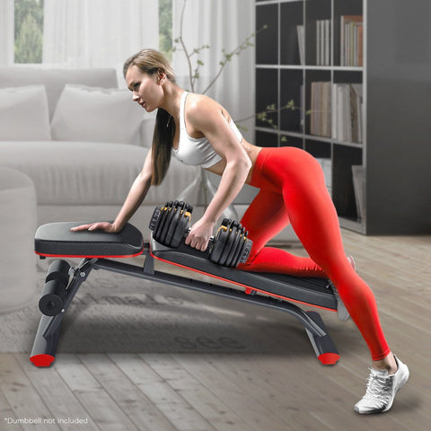 Powertrain Home Gym Bench Adjustable Flat Incline Decline Fid 250Kg Load