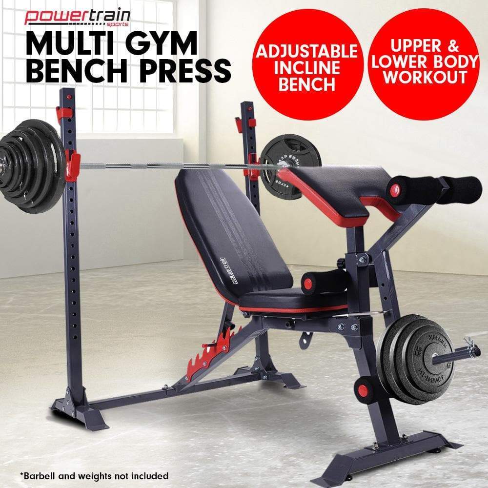 Powertrain Home Gym Bench Press Incline Decline Preachers Curl