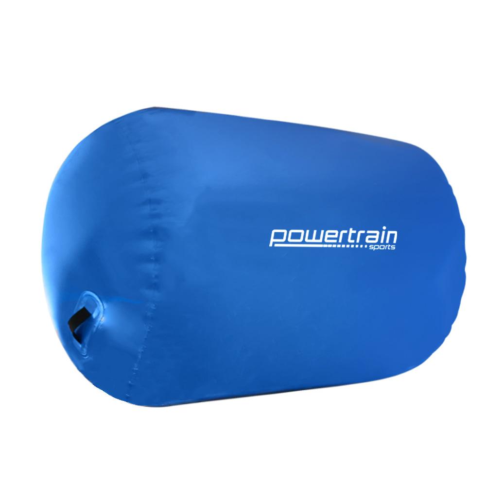 Powertrain Inflatable Air Exercise Roller Gym 120 x 75cm Blue