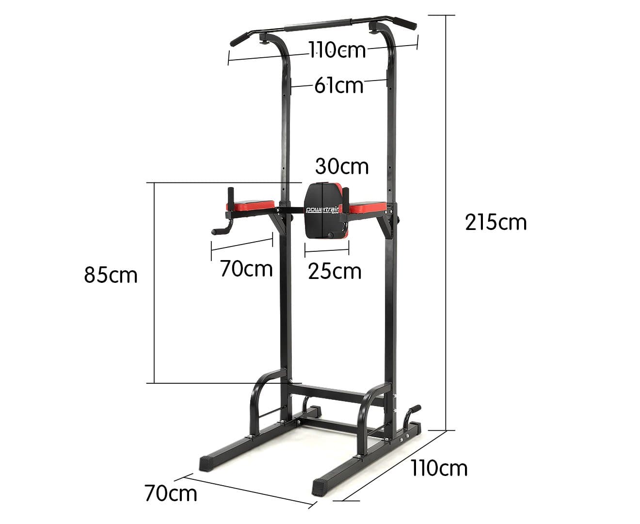Fatherday-sports and fitness Powertrain Multi Station Home Gym Chin-up Pull-up Tower