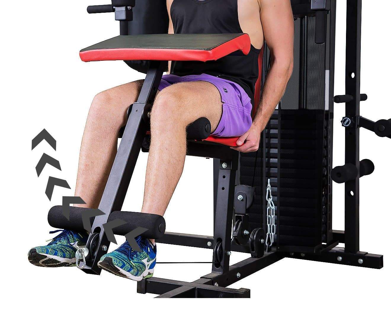 Fatherday-sports and fitness Powertrain Multi-Station Home Gym with Punching Bag - 165lbs