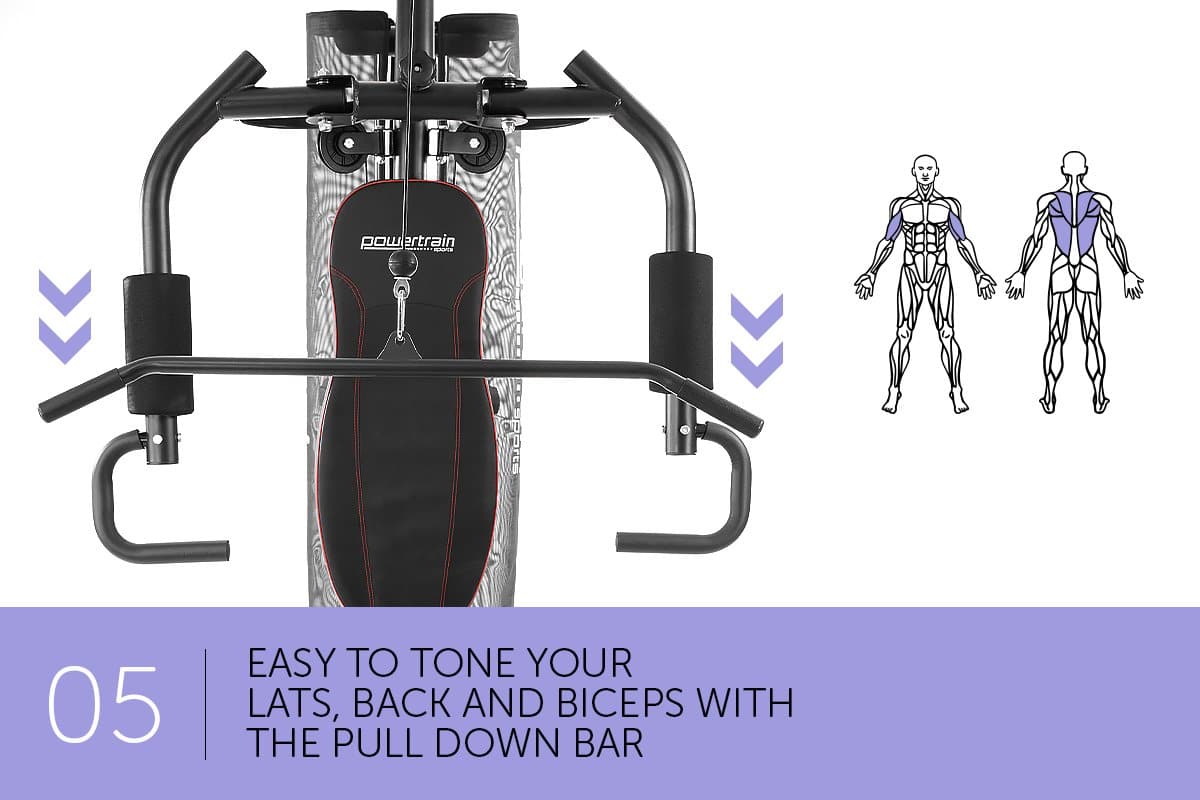 Powertrain MultiStation Home Gym - 45kg with Preacher Curls