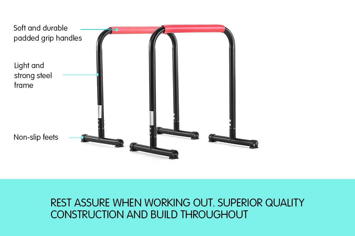 Powertrain Pair Dip Bar Parallette Stand Workout Station