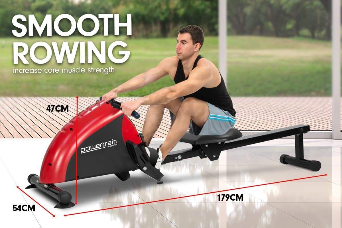 PowerTrain Rowing Machine Magnetic Resistance RW-H02 - Black