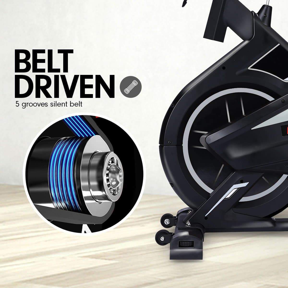PowerTrain RX-900 Exercise Spin Bike Cardio Cycle - Silver