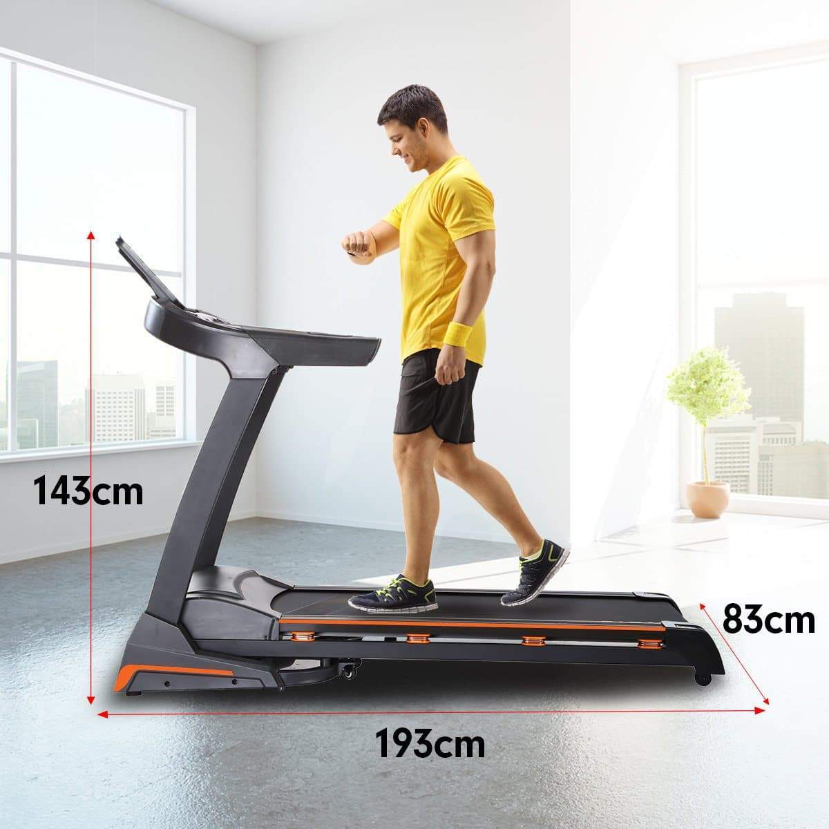 PowerTrain Treadmill V100 Cardio Running Exercise Fitness Home Gym