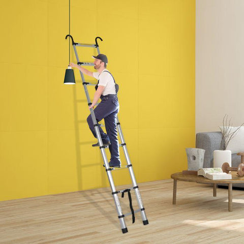 Premium aluminium alloy 2.6M Telescopic Aluminium Ladder