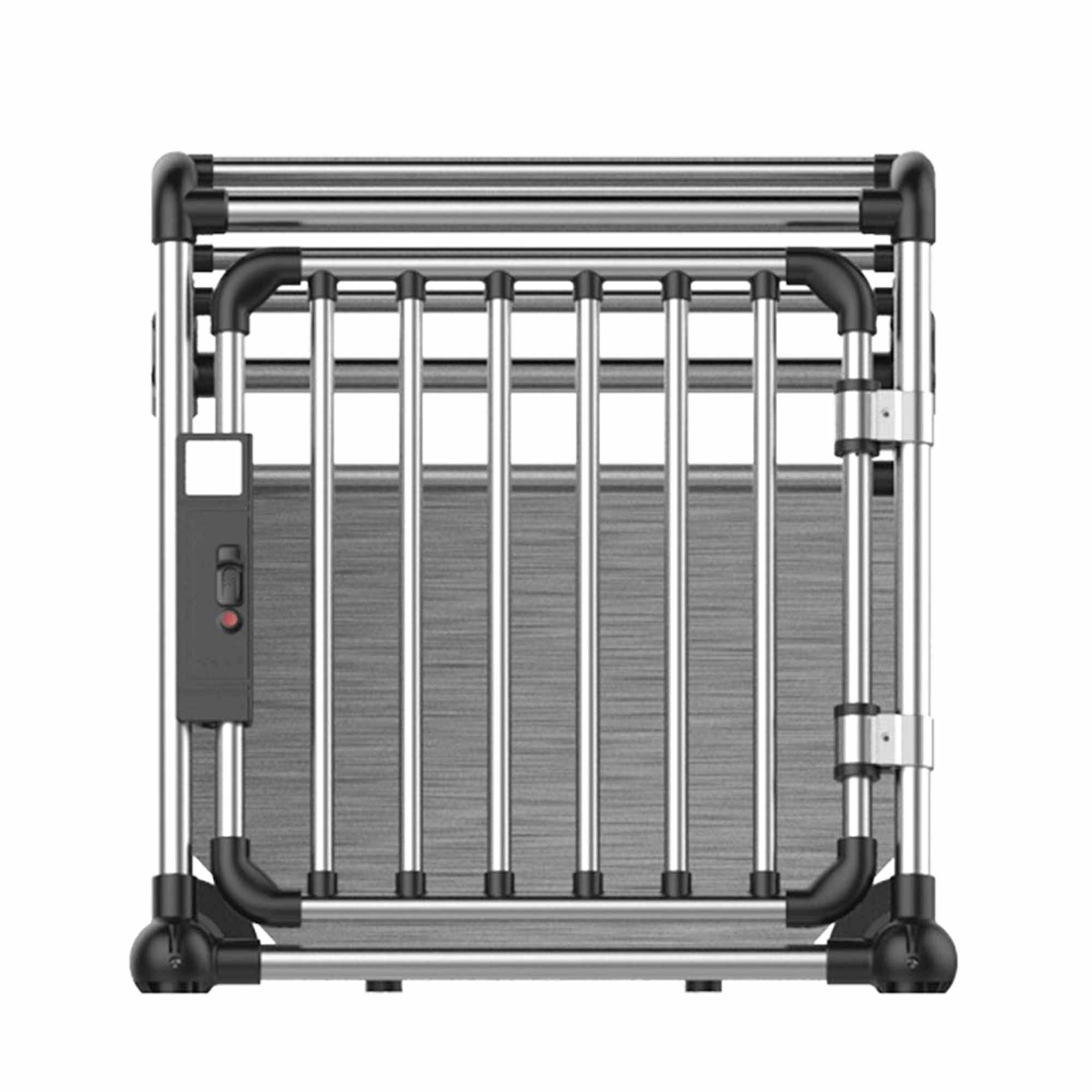 Premium Aluminium Dog Travel Crate - Medium Pet Transport Cage