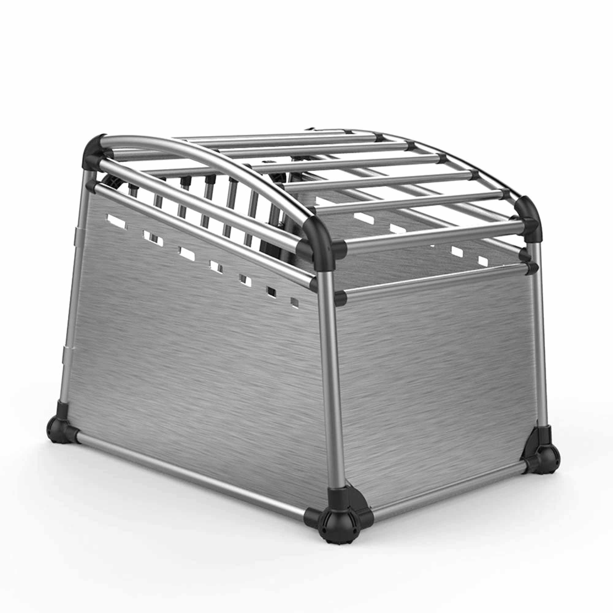 Premium Aluminium Dog Travel Crate - Medium Pet Transport Cage