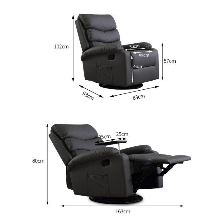 Premium faux leather Recliner Massage Chair Heated Lounge Sofa Armchair