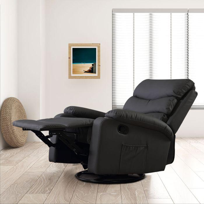 Premium faux leather Recliner Massage Chair Heated Lounge Sofa Armchair