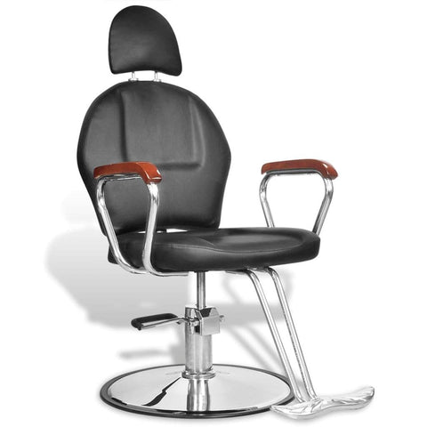 Professional Barber Chair with Headrest Artificial Leather Black