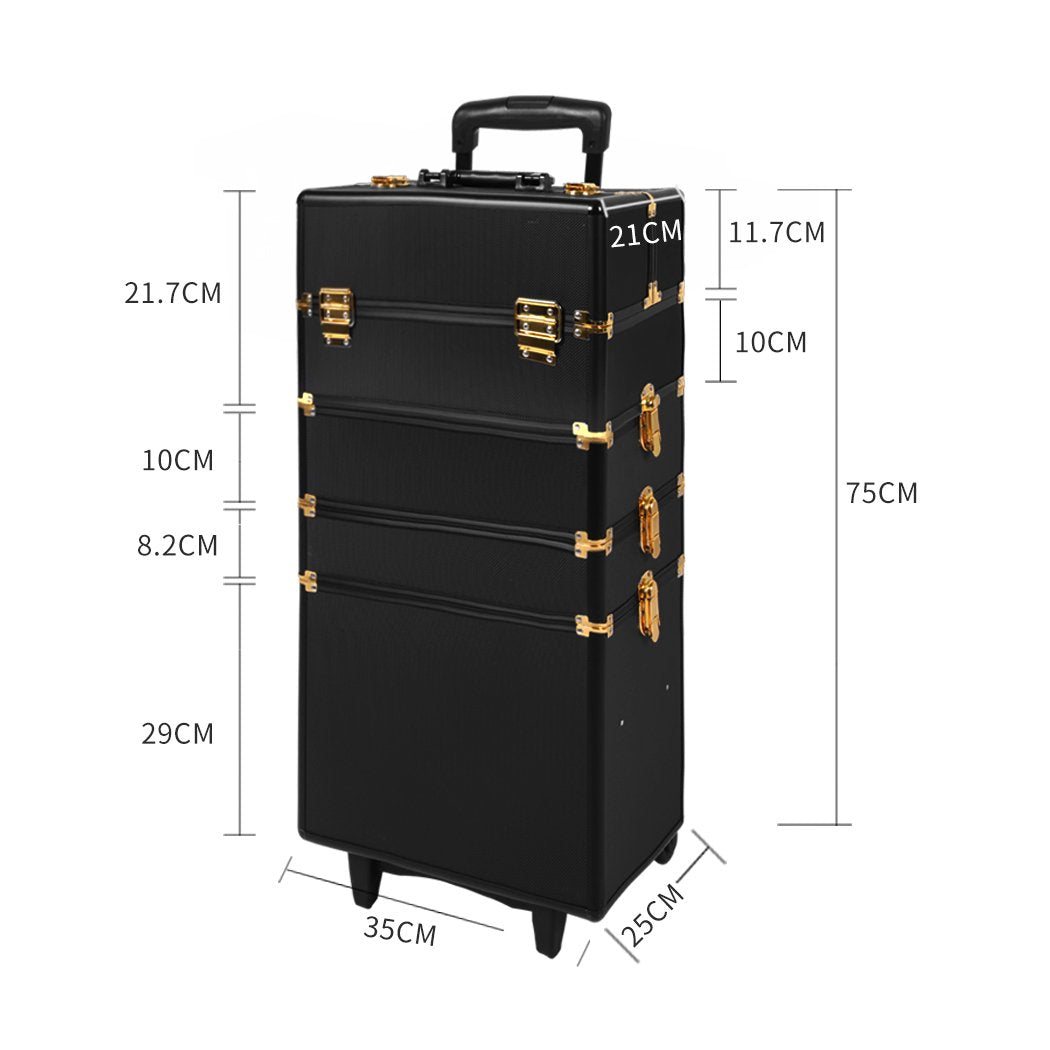 Makeup case Professional Makeup Cosmetic Storage Box 7 in 1