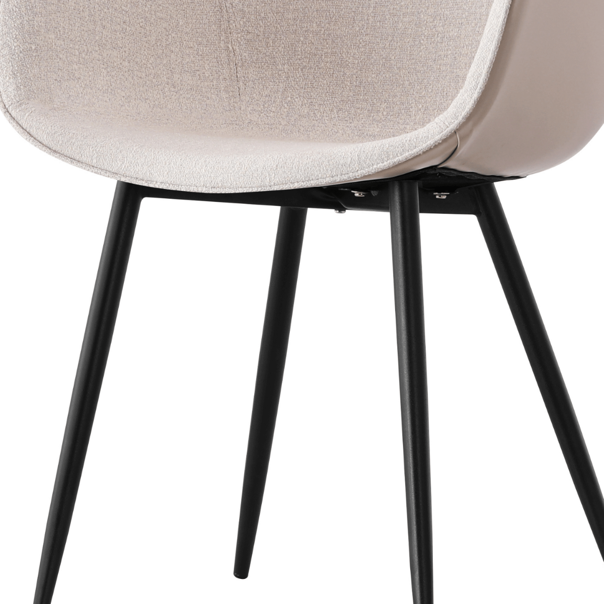 Dining PU Fabric Dining Chair Set of 2-Light grey