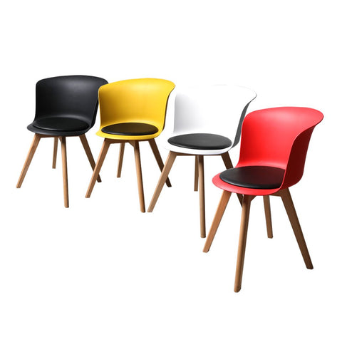 office & study PU Leather 4Pcs Office Meeting Chair Set