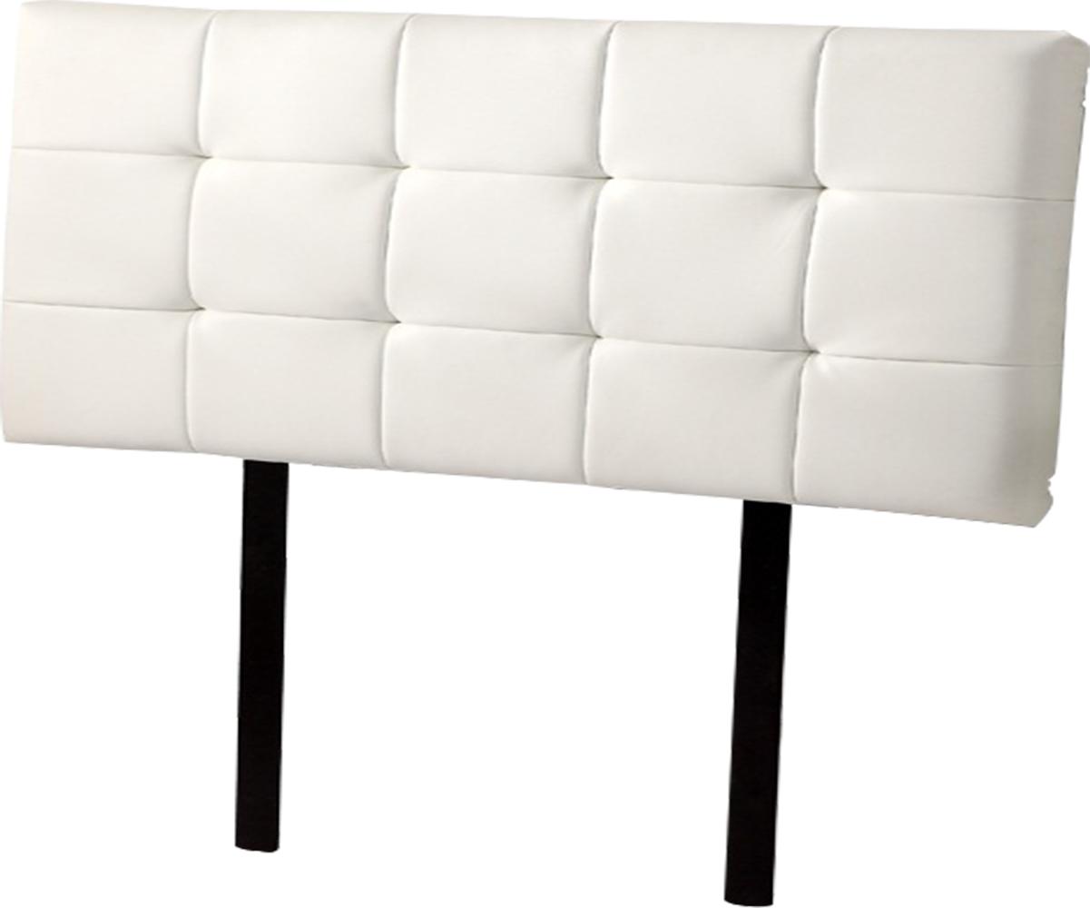 Bedroom PU Leather Double Bed Deluxe Headboard Bedhead - White