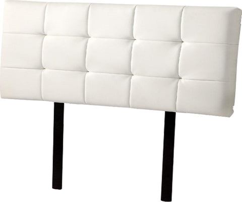 Pu Leather Double Bed Deluxe Headboard Bedhead - White