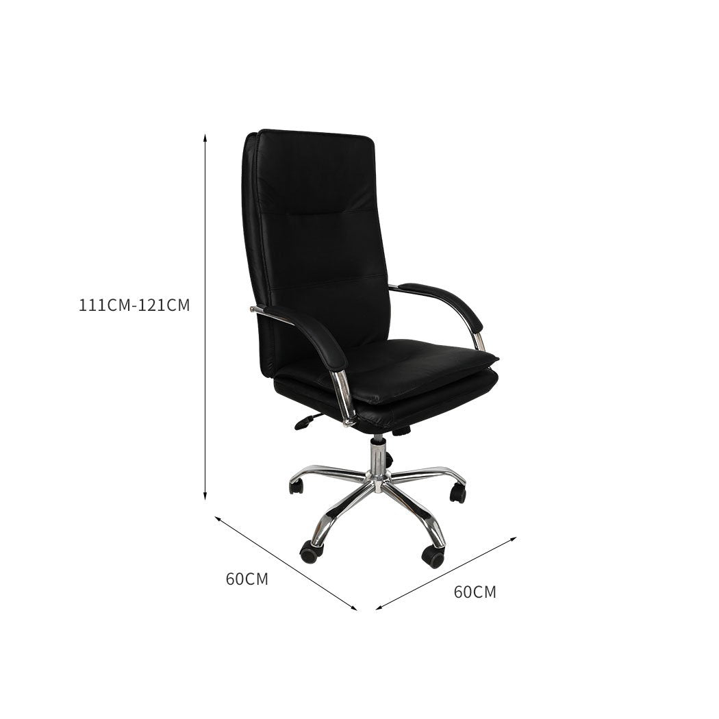 office & study Pu Leather Executive Office Chair- Black