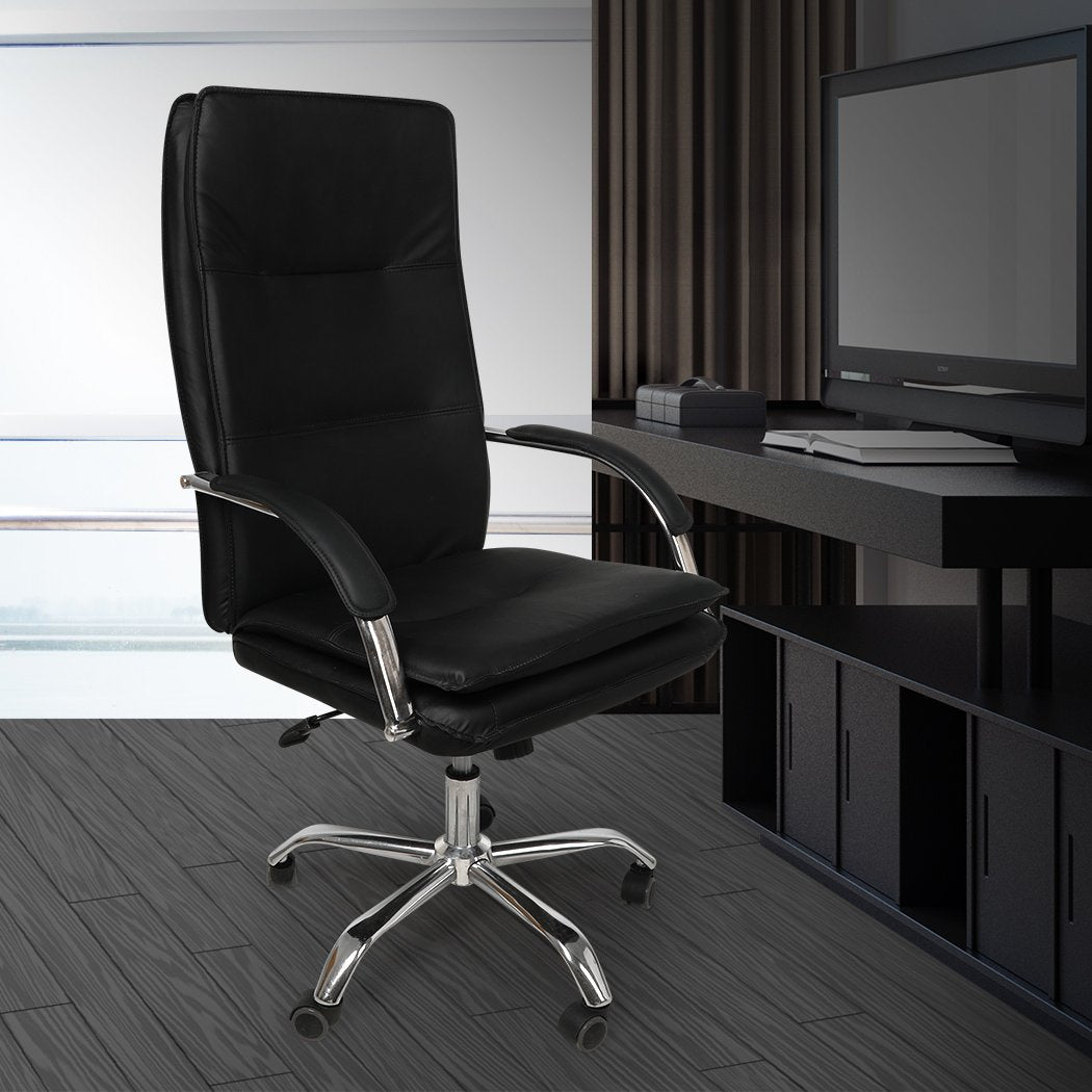 office & study Pu Leather Executive Office Chair- Black