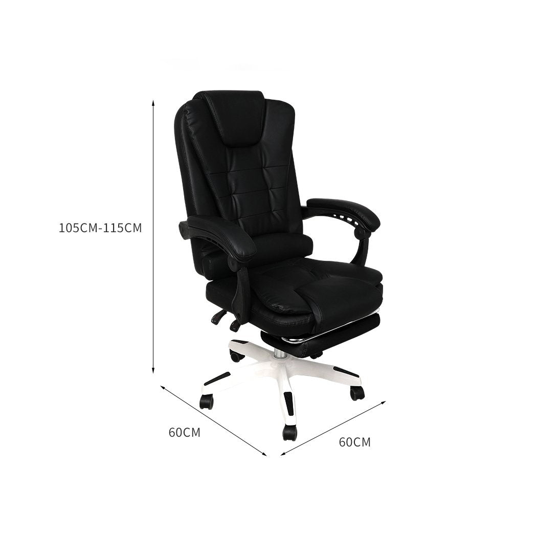 office & study Pu Leather Executive Racer Office Chair Black