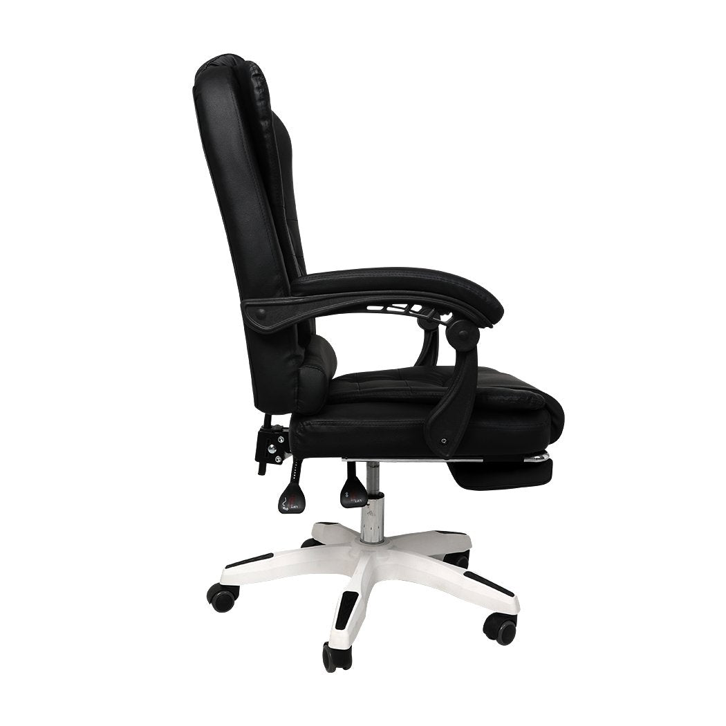 office & study Pu Leather Executive Racer Office Chair Black