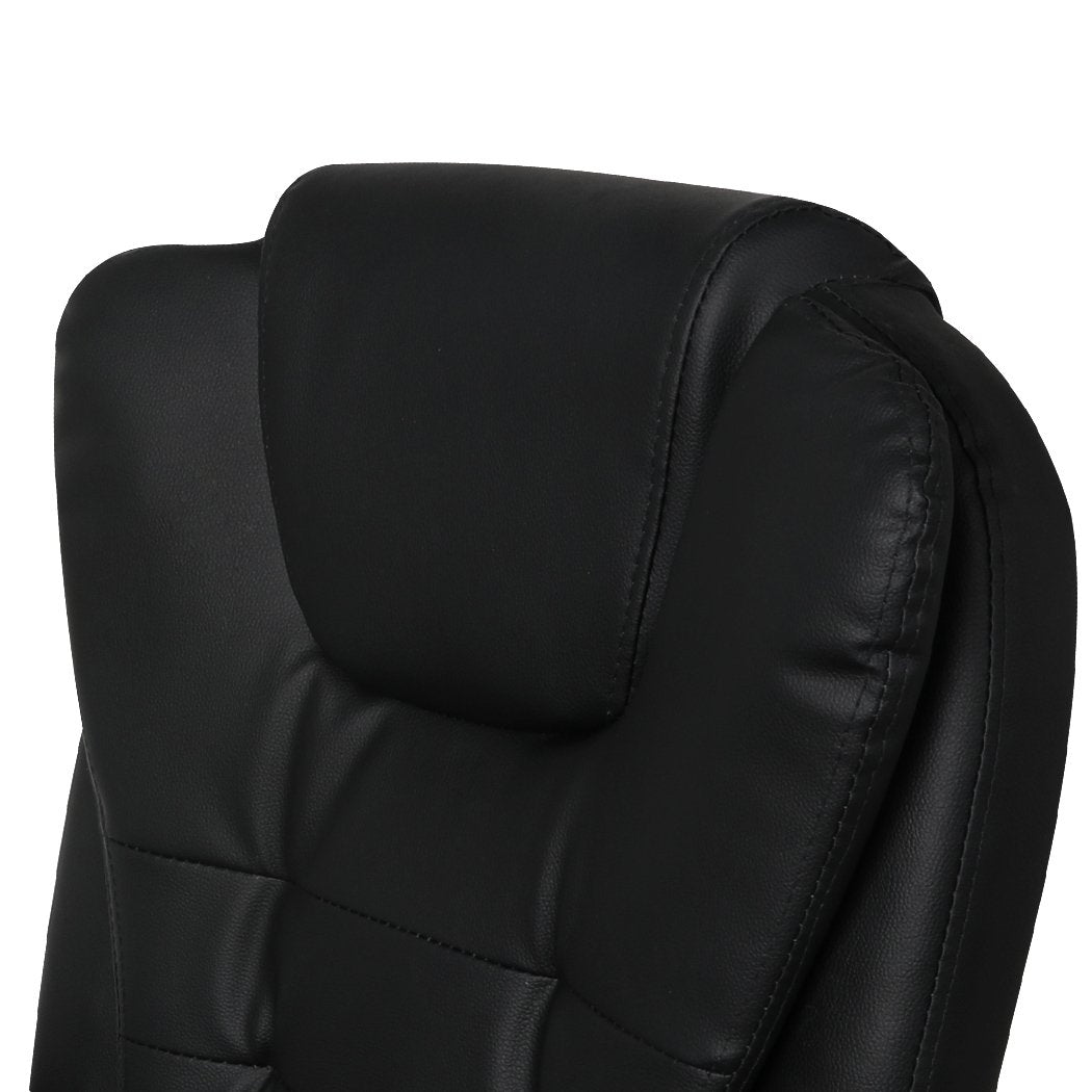 office & study Pu Leather Executive Racer Office Chair Black