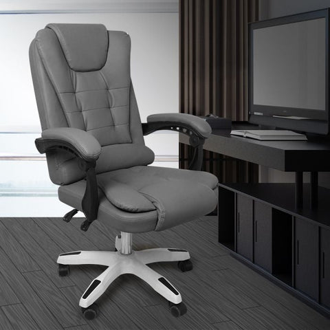 PU leather Gaming Office Chair Executive Recliner-Grey