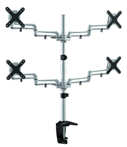 Quadruple Desk Mount Monitor Bracket/Arm: 13" to 23"