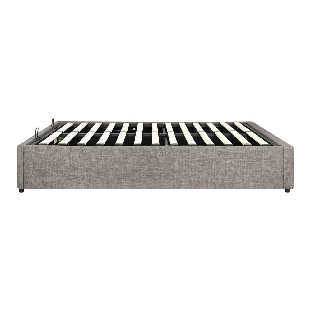 Queen Bed Frame Mattress Base with Lift Gas Beige