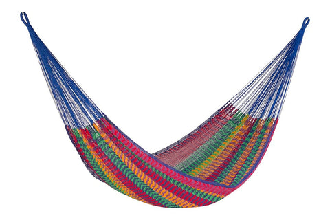 Queen Size Outdoor Cotton Mexican Hammock in Mexicana Colour