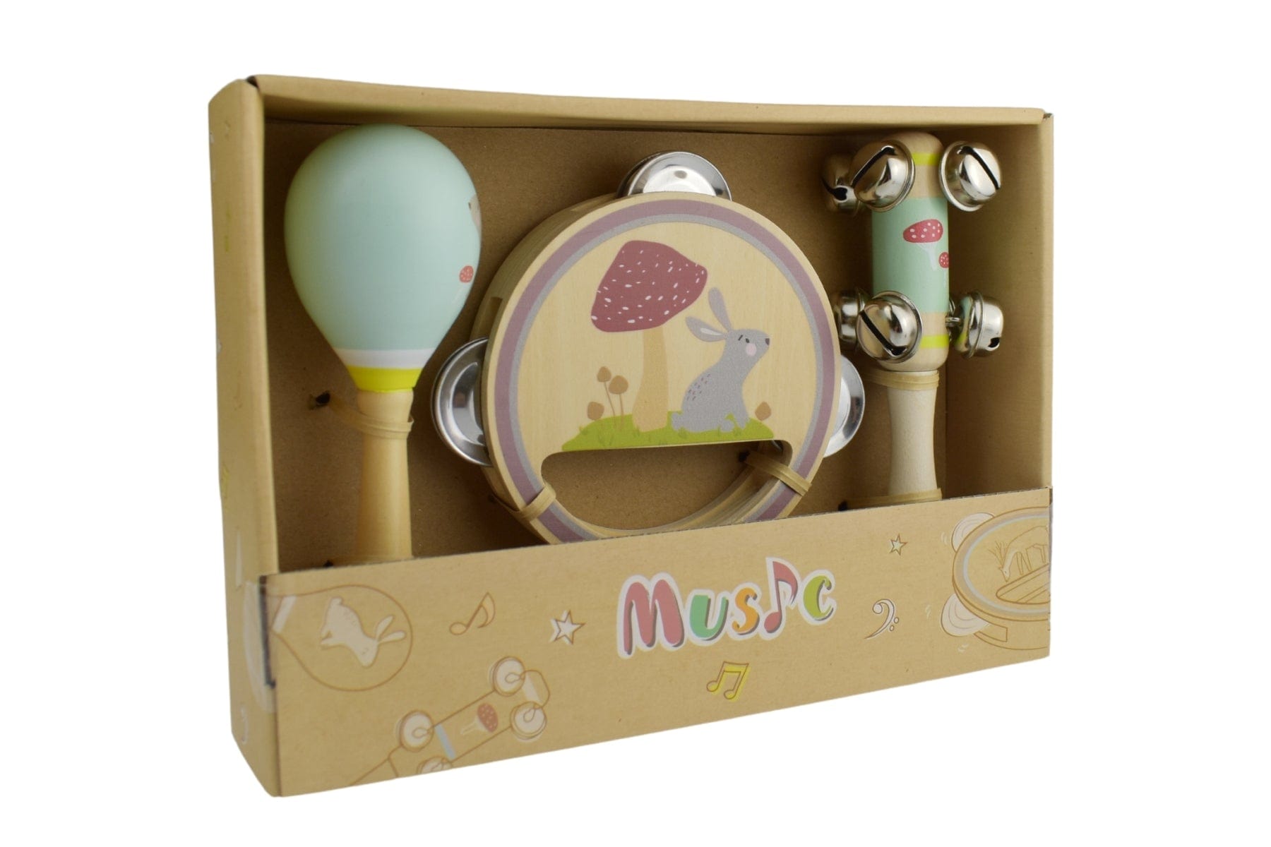 Rabbit Wooden 3Pcs Musical Set